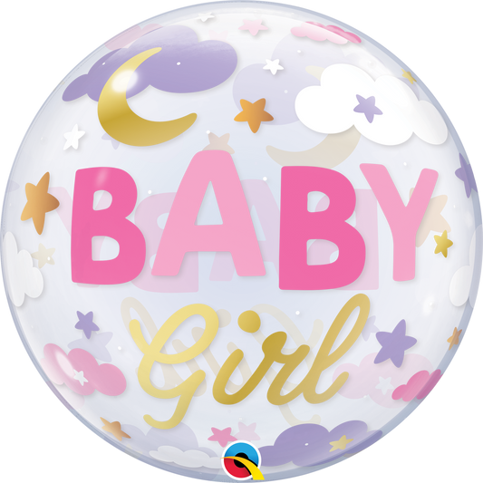 Baby Girl Bubble Balloon 22"